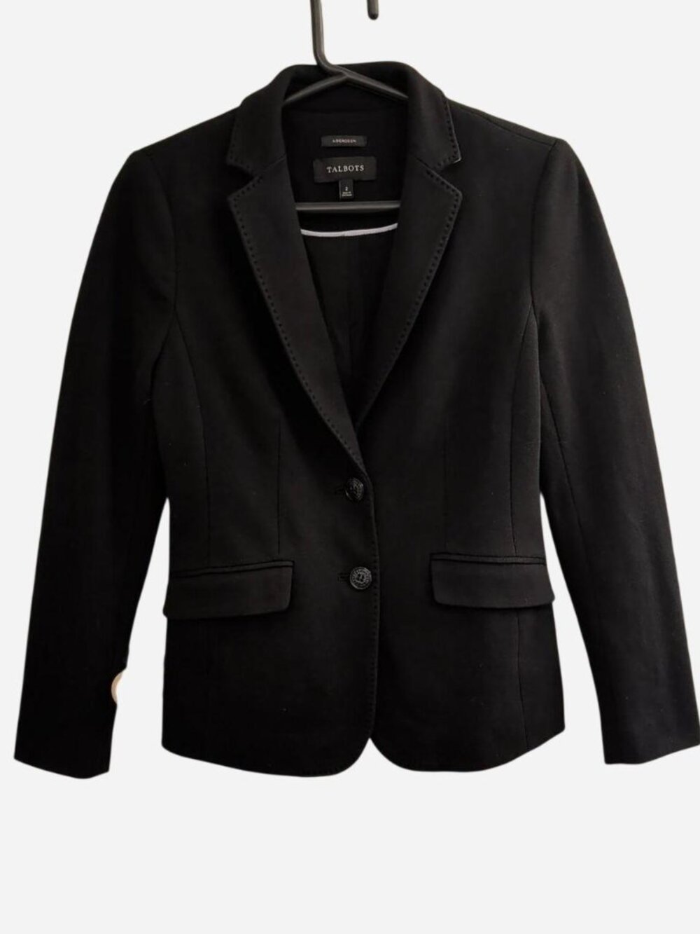 Talbots Aberdeen Black Tailored Blazer Size 2 | Lined Work Jacket